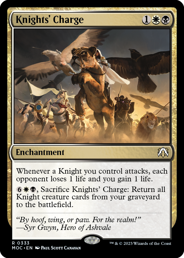 Knights' Charge [March of the Machine Commander] Magic: The Gathering
