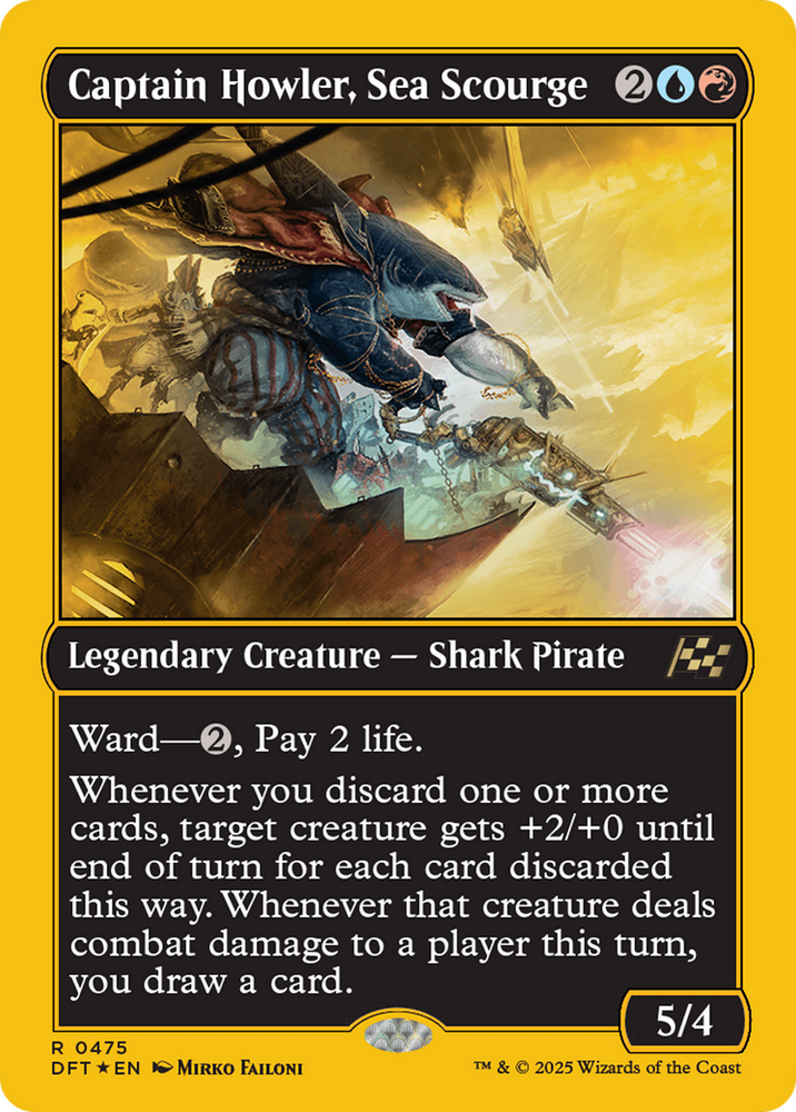 Captain Howler, Sea Scourge (First-Place Foil) [Aetherdrift] Magic: The Gathering