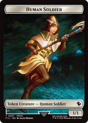 Human Soldier // Hero (0008) Double-Sided Token [FINAL FANTASY Commander Tokens] Magic: The Gathering