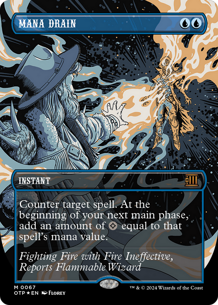 Mana Drain (Textured Foil) [Outlaws of Thunder Junction: Breaking News] Magic: The Gathering