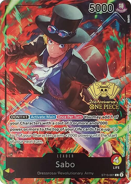 Sabo (2nd Anniversary Tournament) [One Piece Promotion Cards] Bandai