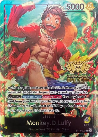 Monkey.D.Luffy (2nd Anniversary Tournament) [One Piece Promotion Cards] Bandai