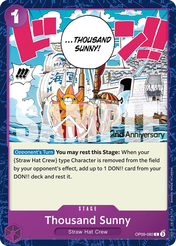 Thousand Sunny [Emperors in the New World: 2nd Anniversary Tournament Cards] Bandai