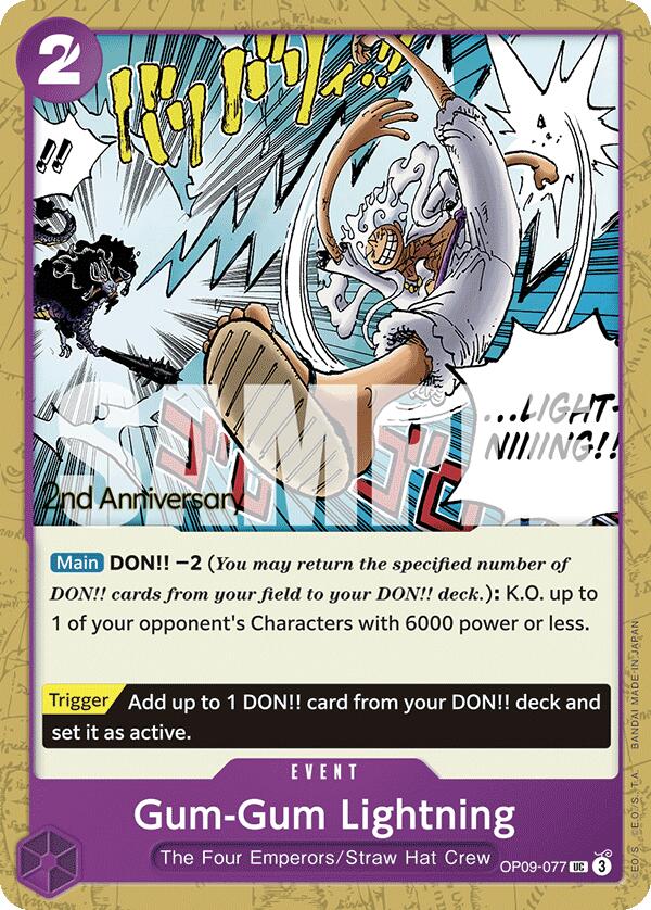 Gum-Gum Lightning [Emperors in the New World: 2nd Anniversary Tournament Cards] Bandai
