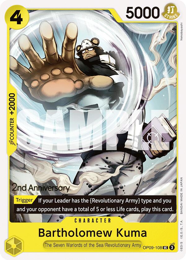 Bartholomew Kuma [Emperors in the New World: 2nd Anniversary Tournament Cards] Bandai
