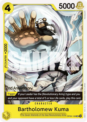 Bartholomew Kuma [Emperors in the New World: 2nd Anniversary Tournament Cards] Bandai