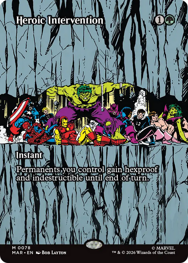 Heroic Intervention (0078) (Borderless) [Marvel Universe: Eternal-Legal] Magic: The Gathering