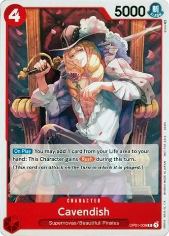 Cavendish [One Piece Demo Deck Cards] Bandai