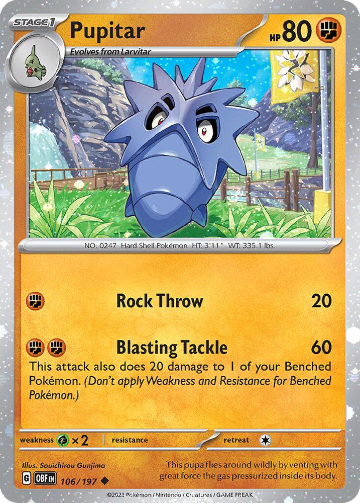 Pupitar (106/197) (Cosmos Holo) [Miscellaneous Cards] Pokémon