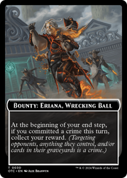 Bounty: Eriana, Wrecking Ball // Bounty Rules Double-Sided Token [Outlaws of Thunder Junction Commander Tokens] Magic: The Gathering