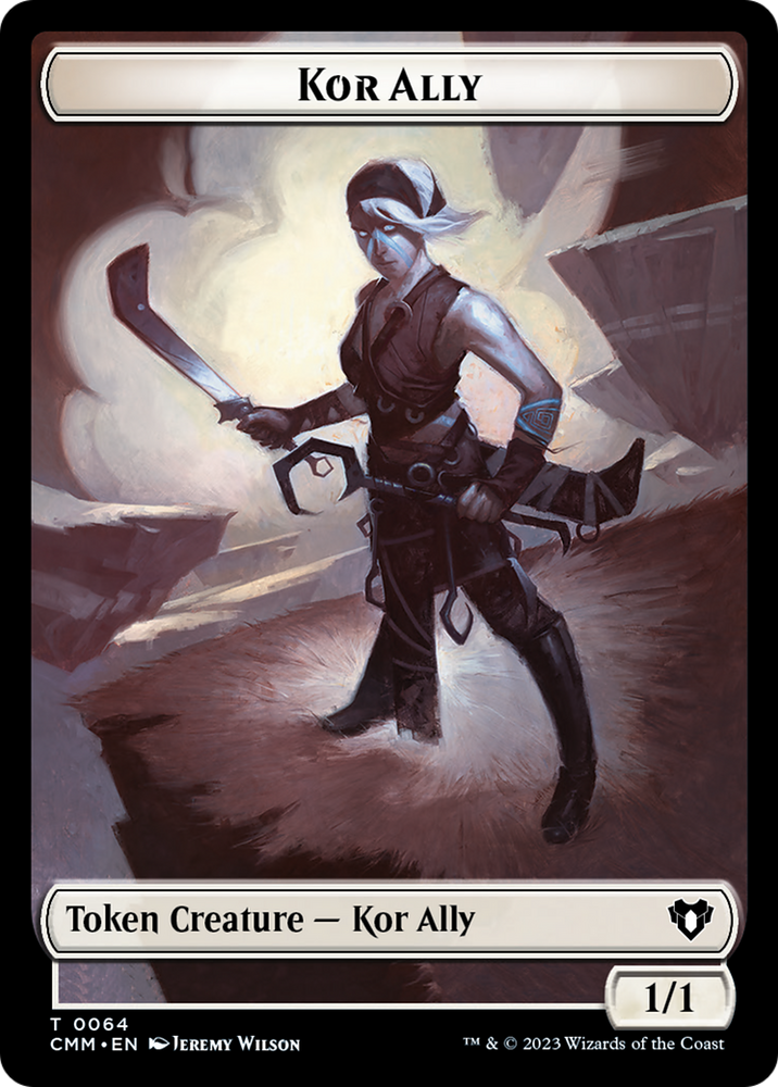 Wall // Kor Ally Double-Sided Token [Commander Masters Tokens] Magic: The Gathering