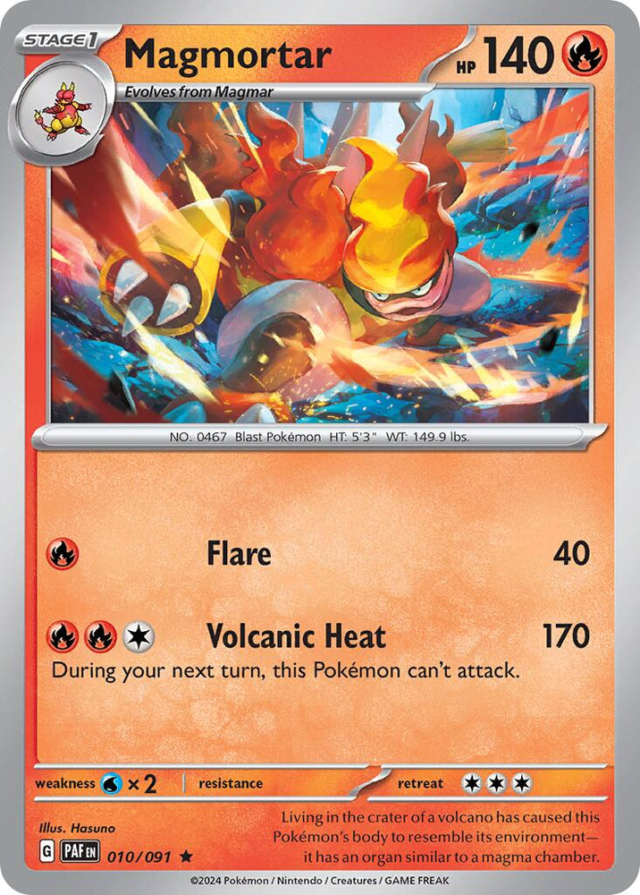 Magmortar (010/091) (Theme Deck Exclusive) [Scarlet & Violet: Paldean Fates] Pokémon