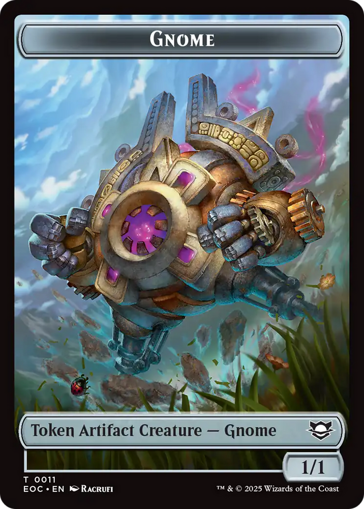 Elemental (0008) // Gnome Double-Sided Token [Edge of Eternities Commander Tokens] Magic: The Gathering