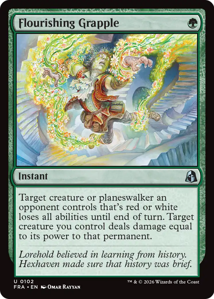 Flourishing Grapple [Reality Fracture] Magic: The Gathering