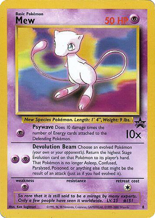 Mew (8) (Glossy Finish) [Wizards of the Coast: Black Star Promos] Pokémon