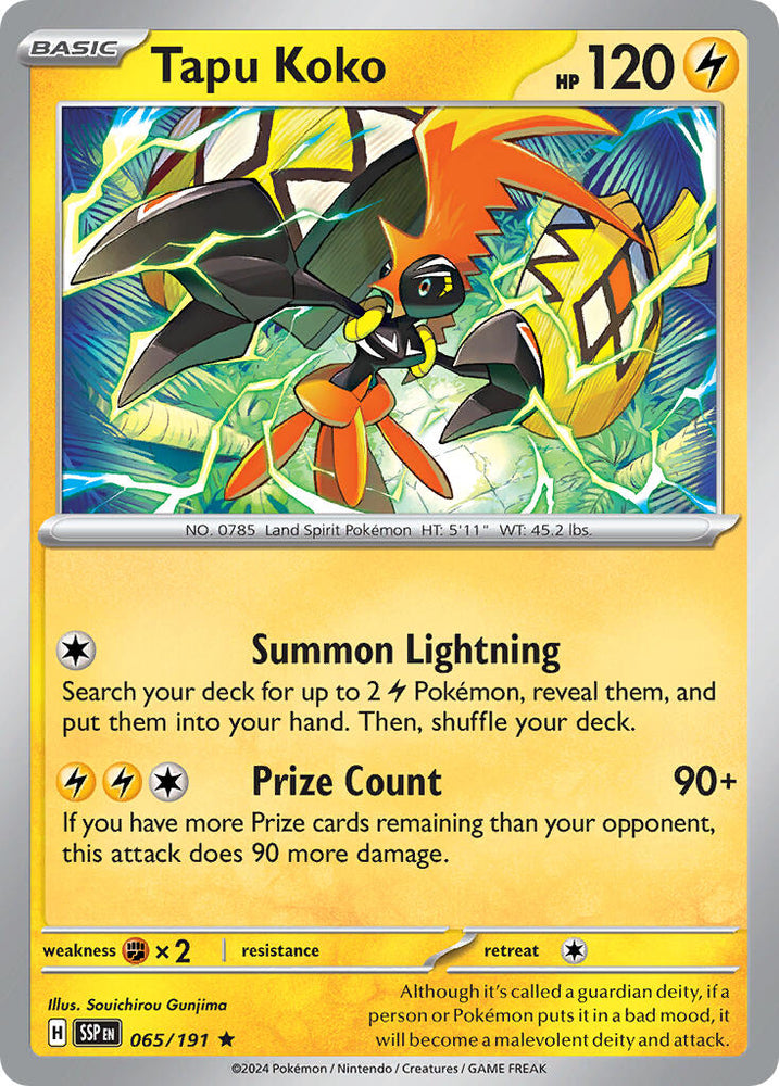 Tapu Koko (065/191) (Theme Deck Exclusive) [Scarlet & Violet: Surging Sparks] Pokémon