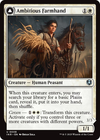 Ambitious Farmhand // Seasoned Cathar [Innistrad Remastered] Magic: The Gathering