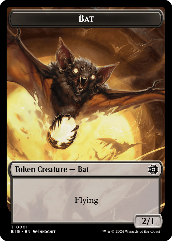 Treasure // Bat Double-Sided Token [Outlaws of Thunder Junction Tokens] Magic: The Gathering