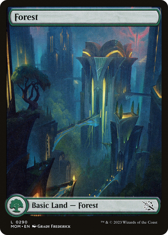 Forest (290) [March of the Machine] Magic: The Gathering