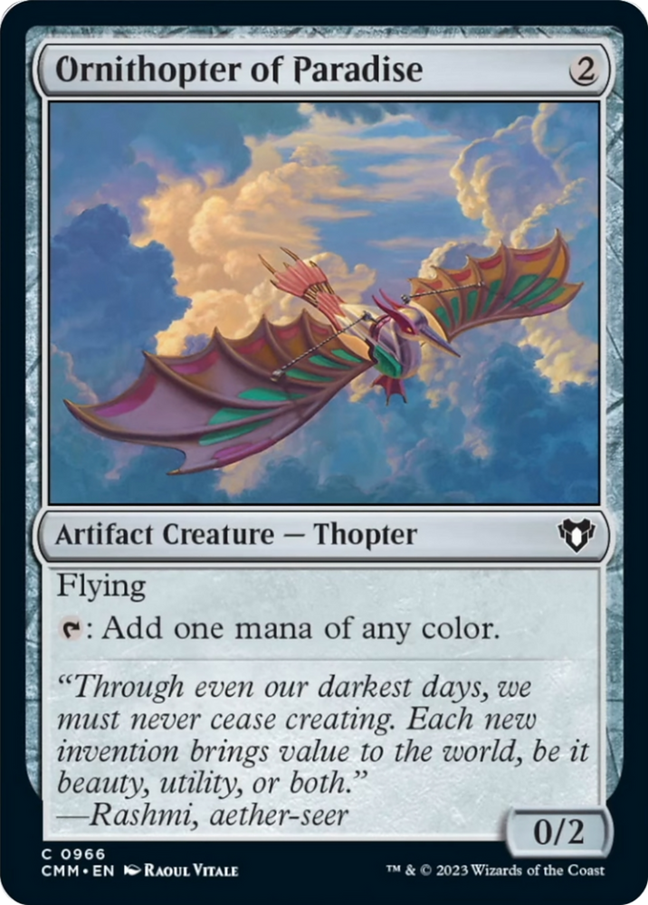 Ornithopter of Paradise [Commander Masters] Magic: The Gathering
