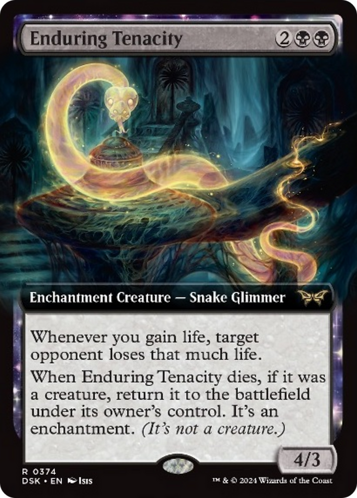 Enduring Tenacity (Extended Art) [Duskmourn: House of Horror] Magic: The Gathering