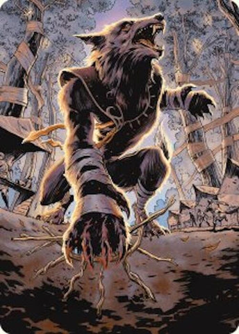 Arlinn, Embraced by the Moon Art Card [Innistrad Remastered Art Series] Magic: The Gathering