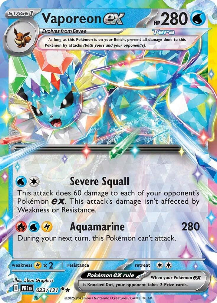 Vaporeon ex (023/131) [Scarlet & Violet: Prismatic Evolutions] Pokémon