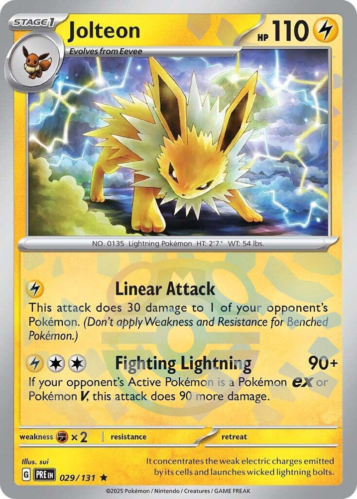 Jolteon (029/131) (Master Ball Pattern) [Scarlet & Violet: Prismatic Evolutions] Pokémon