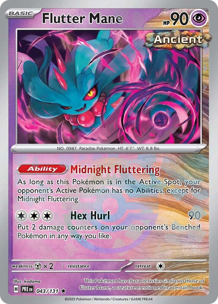 Flutter Mane (043/131) (Master Ball Pattern) [Scarlet & Violet: Prismatic Evolutions] Pokémon