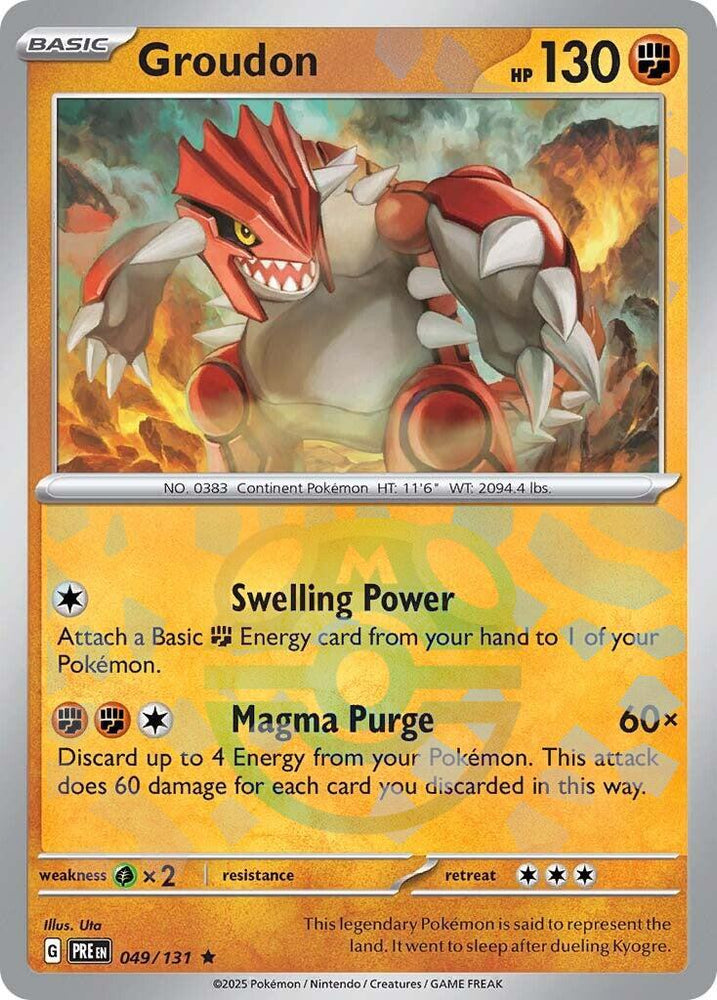 Groudon (049/131) (Master Ball Pattern) [Scarlet & Violet: Prismatic Evolutions] Pokémon