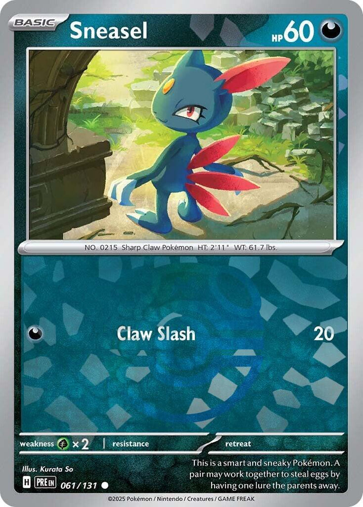 Sneasel (061/131) (Master Ball Pattern) [Scarlet & Violet: Prismatic Evolutions] Pokémon
