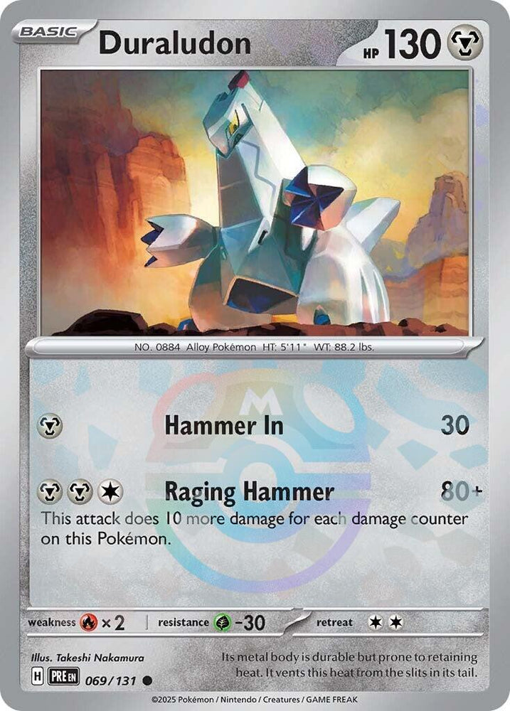 Duraludon (069/131) (Master Ball Pattern) [Scarlet & Violet: Prismatic Evolutions] Pokémon
