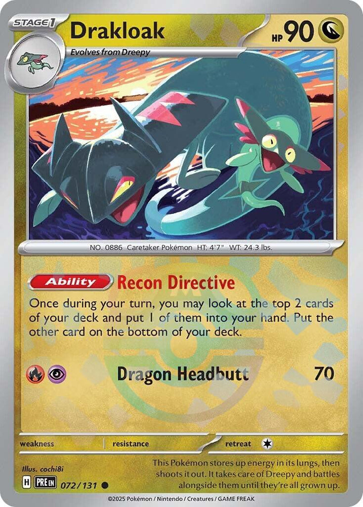 Drakloak (072/131) (Master Ball Pattern) [Scarlet & Violet: Prismatic Evolutions] Pokémon