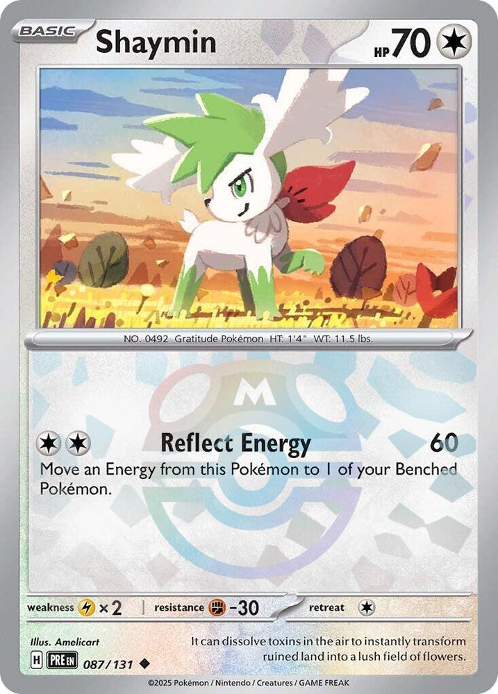 Shaymin (087/131) (Master Ball Pattern) [Scarlet & Violet: Prismatic Evolutions] Pokémon