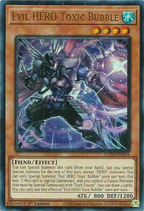 Evil HERO Toxic Bubble [SUDA-EN001] Ultra Rare Yu-Gi-Oh!