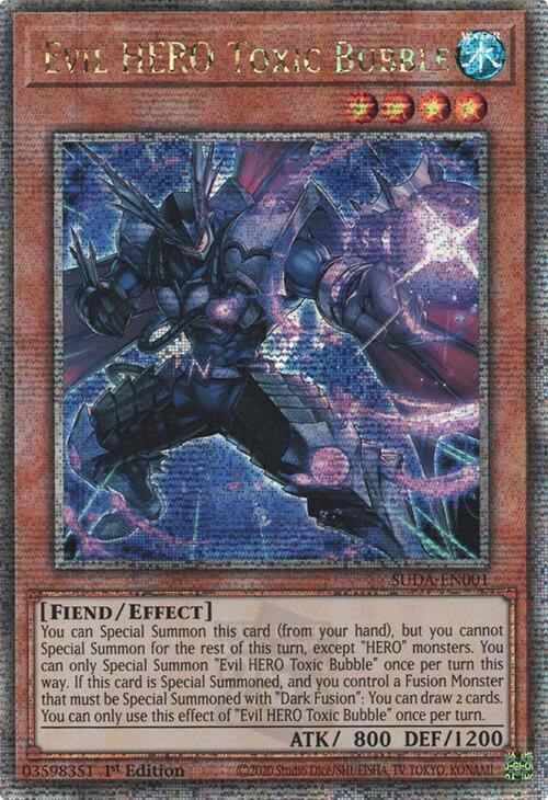 Evil HERO Toxic Bubble (Quarter Century Secret Rare) [SUDA-EN001] Quarter Century Secret Rare Yu-Gi-Oh!