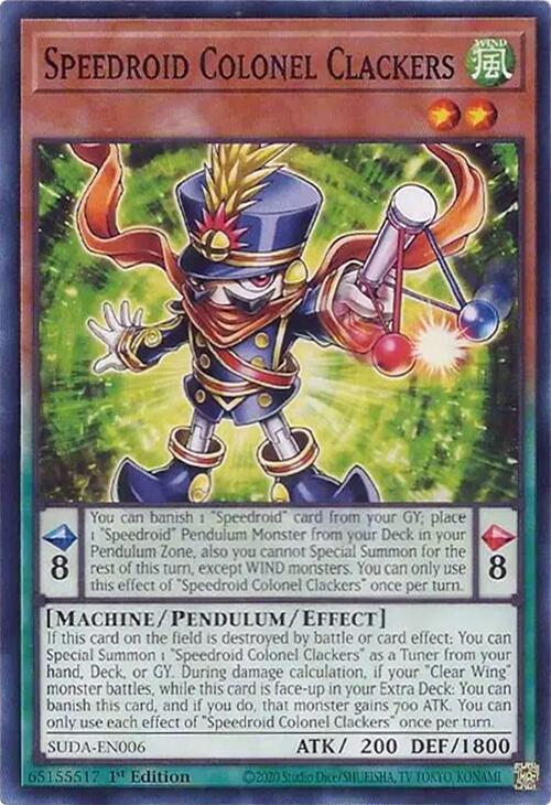 Speedroid Colonel Clackers [SUDA-EN006] Common Yu-Gi-Oh!