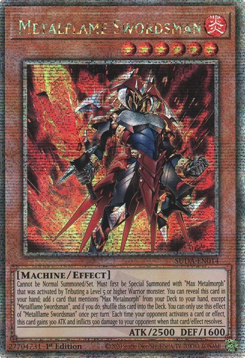 Metalflame Swordsman (Quarter Century Secret Rare) [SUDA-EN014] Quarter Century Secret Rare Yu-Gi-Oh!