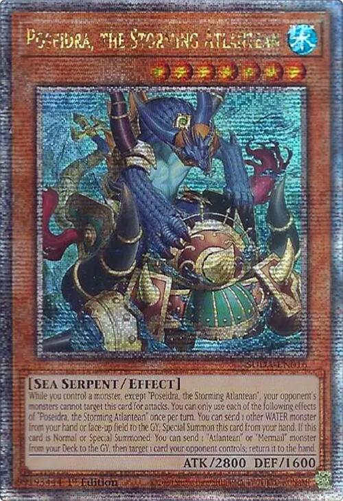 Poseidra, the Storming Atlantean (Quarter Century Secret Rare) [SUDA-EN016] Quarter Century Secret Rare Yu-Gi-Oh!