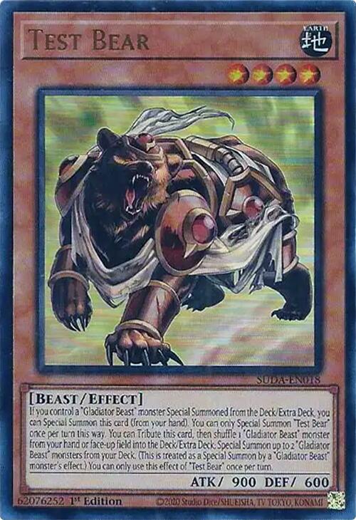 Test Bear [SUDA-EN018] Ultra Rare Yu-Gi-Oh!