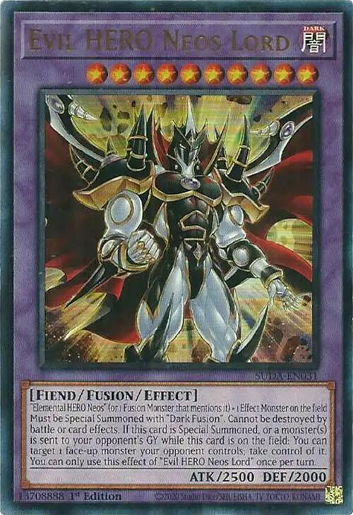 Evil HERO Neos Lord [SUDA-EN031] Ultra Rare Yu-Gi-Oh!