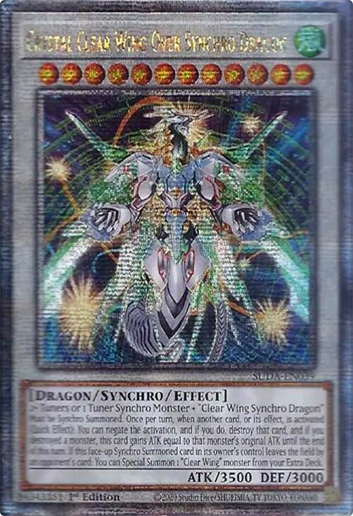 Crystal Clear Wing Over Synchro Dragon (Quarter Century Secret Rare) [SUDA-EN039] Quarter Century Secret Rare Yu-Gi-Oh!
