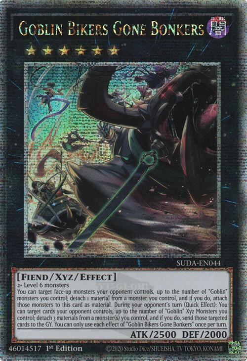 Goblin Bikers Gone Bonkers (Quarter Century Secret Rare) [SUDA-EN044] Quarter Century Secret Rare Yu-Gi-Oh!