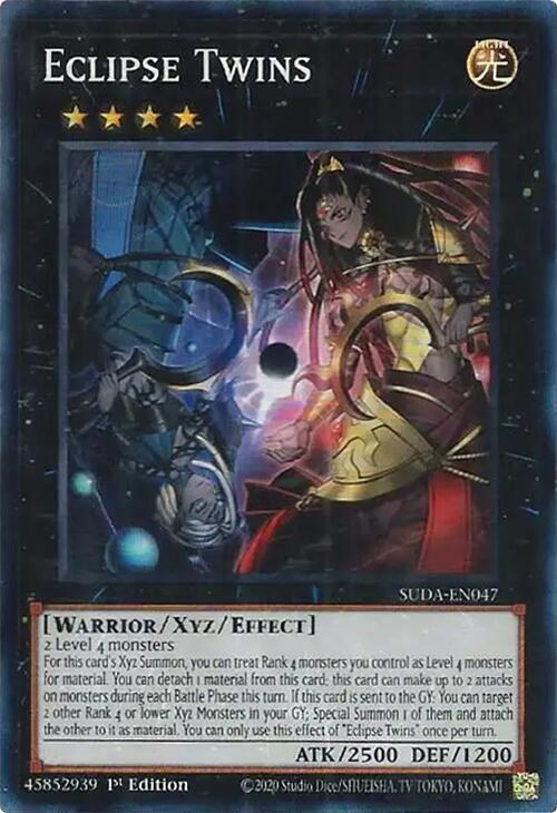 Eclipse Twins [SUDA-EN047] Super Rare Yu-Gi-Oh!