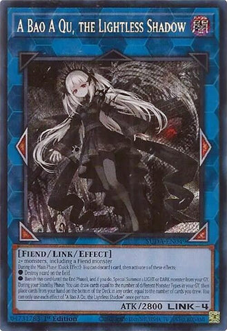 A Bao A Qu, the Lightless Shadow [SUDA-EN049] Secret Rare Yu-Gi-Oh!