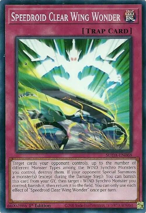Speedroid Clear Wing Wonder [SUDA-EN068] Common Yu-Gi-Oh!