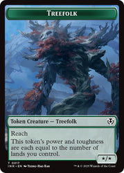 Treefolk // Emblem - Wrenn and Seven Double-Sided Token [Innistrad Remastered Tokens] Magic: The Gathering