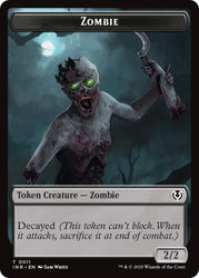 Zombie (0011) // Zombie (0012) Double-Sided Token [Innistrad Remastered Tokens] Magic: The Gathering