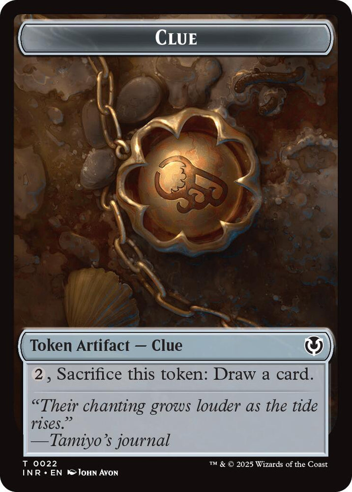 Clue // Eldrazi Horror Double-Sided Token [Innistrad Remastered Tokens] Magic: The Gathering