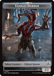 Clue // Eldrazi Horror Double-Sided Token [Innistrad Remastered Tokens] Magic: The Gathering